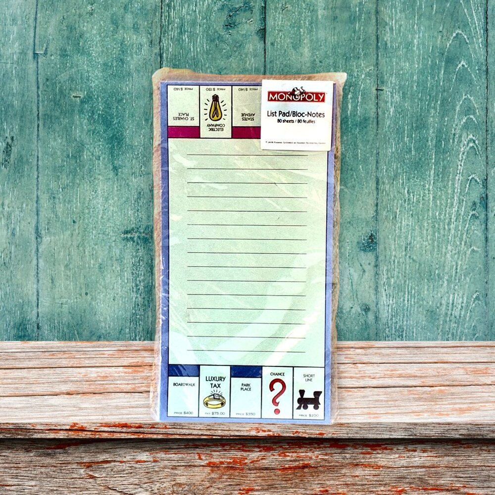 MONOLOPY Hasbro Magnetic Notepad List Pad Grocery Planner for Fridge 80 Sheets